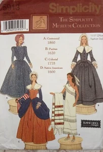 Simplicity 5913 Collezione Museo Abbigliamento Moda Bambola 11,5 Modello Abito NON TAGLIATO - Foto 1 di 8