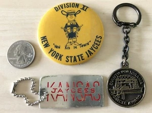 Menge 3 Jaycees Schlüsselanhänger Knöpfe Pinbacks Kansas New York Duluth #34429 - Bild 1 von 3
