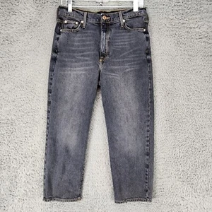 River Island Jeans Damen 8 Petite Black Mid Rise Straight Crop - Bild 1 von 12