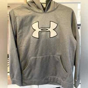 Under Armour Gray 'Storm' Hoodie Pullover Reflective Youth Size Large - Picture 1 of 7