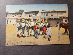 KOSHARE CORN DANCE 1945 SANTO DOMINGO INDIAN PUEBLO, AZ Postcard w/ note - Picture 1 of 2