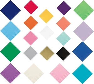 Paper Napkins Party Serviettes, 2 ply soft 33cm choice of 21 colours for 1 -100 - Picture 1 of 19