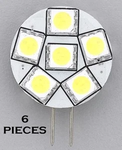 # MARINE BOAT RV AUTO TRAILER LED BULB G4 WARM WHITE SIDE PIN 23MM DIA. 6 PCS - Bild 1 von 1