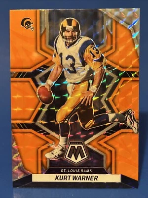2022 Panini NFL Mosaic Kurt Warner Orange Reactive Prizm No. 245 St. Louis Rams - Image 1 of 2