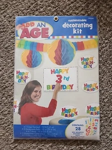 Amscan Add An Age Birthday Party Rainbow Honeycomb Garland Decorating Kit - Picture 1 of 6