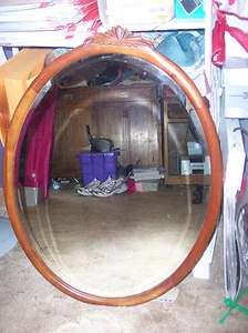 Espejo ovalado de caoba/espejo de pared (MIR-8) - Imagen 1 de 3