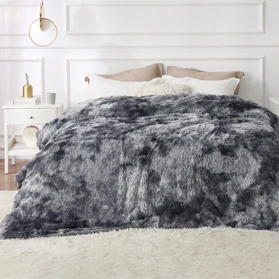 Fluffy King Size Blanket for Bed, Thick Warm Sherpa Fleece Faux Fur Bedding, - Image 1 of 4