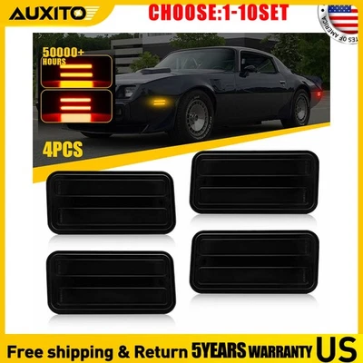 Luz de parachoques LED roja ámbar ahumada para Pontiac Firebird 1970-81 Foto 1 de 4