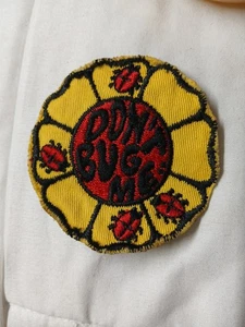 Don't Bug Me Stranger Things Embroidered Patch Yellow Red Beetle Lettering HTF - Picture 1 of 2