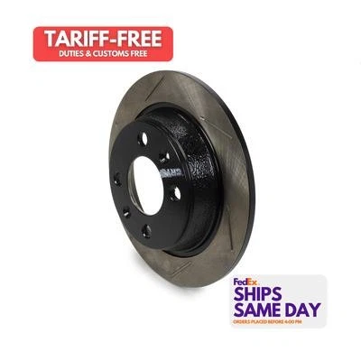 Stoptech 126.38007CSR, One Sport Slotted Cryo Brake Rotor; Rear Right Black  - Image 1 of 4