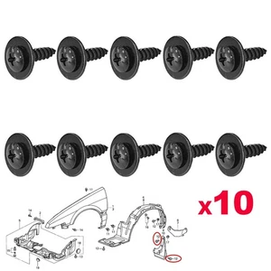 10x For Honda Accord Civic CR-V Fender Liner Splash Guard Mudguard Tapping Screw - Picture 1 of 8