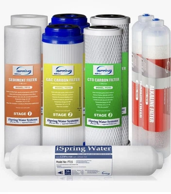 iSpring F9K 1-Year 6-Stage Water Filter Replacement Pack w/ Alkaline RO System - Image 1 of 4
