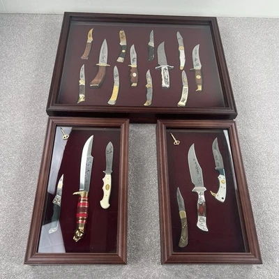 Franklin Mint Sportsmans Year Hunting Fishing Knife Collection ONLY No Cases - Image 1 of 4