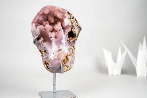 Natural Small Pink Amethyst Geode with Sparkly Galaxy Amethyst Druzy - 6.2 Lb. - Picture 1 of 10