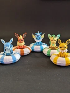 Pokemon Figuren Floating Eevee Glaceon Vaporeon Flareon Pokemon Display Set - Bild 1 von 2