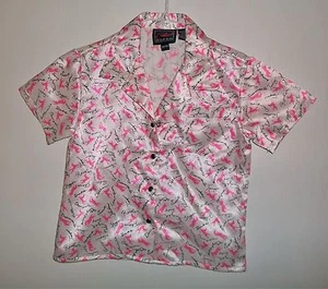 PRE-OWNED GIRLS ROPER SHORT SLEEVE SHIRT FAMOUS HORSE NAMES SIZE 6 TO 6X - Picture 1 of 4
