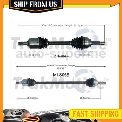 Шарниры половины вала передней оси CV 2x для Plymouth Colt 2,4 л полный привод 1992-1994 - Изображение 1 из 4