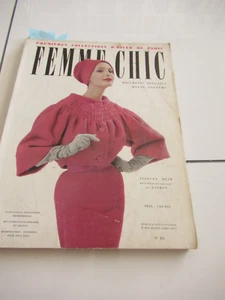 FEMME CHIC MAGAZINE 1958 COLLECTIONS HAUTE COUTURE CARDIN DIOR HERMES BALMAIN! - Imagen 1 de 8