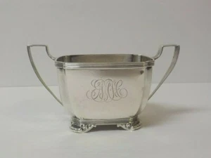 Whiting Mfg. Co. Sterling Silver Open Sugar Bowl, Monogram "E N H" - Picture 1 of 9