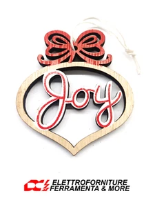 Decorazione Natalizia Legno Da Appendere 6 cm Natale Albero Palla Natività - Imagen 1 de 1