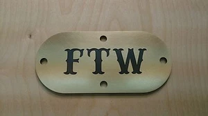 Harley, Evo, TC, Chopper, Bobber Ispezione Cover Inciso Ottone, Ftw - Picture 1 of 5