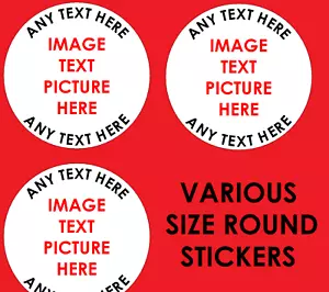 More details for personalised business name stickers thank you seals your logo labels address x