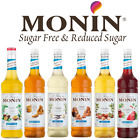 MONIN Premium SUGAR FREE & REDUCED SUGAR Syrups 1L 70cl Caramel, Hazelnut & MORE