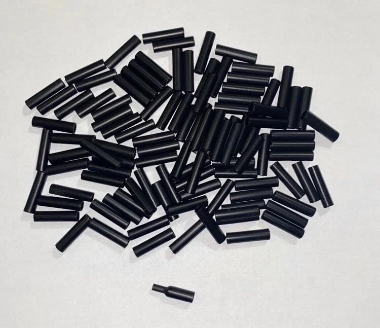 (100) Tubo termorretráctil autosellante precortado negro de 1" x 7/32" ID a 1/16" ID Foto 1 de 1