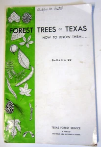 FOREST TREES OF TEXAS: How to Know Them (1963 Texas A&M Softbound) RARE ORIGINAL - Foto 1 di 3