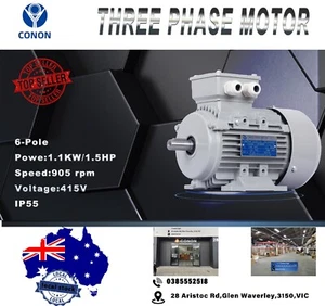 6 poles 1.1kw 1.5HP 905rpm shaft 24mm Electric motor Three-phase 240v/415v - Picture 1 of 5