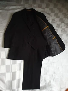 Boy's OneSixFive 3 Piece Suit Black 34S/32S Skinny Fit (CF3) - Picture 1 of 11