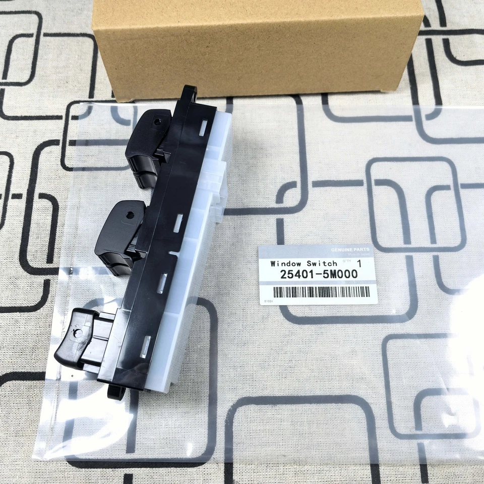Interruptor de ventana eléctrica principal delantero izquierdo del lado del conductor OEM para Nissan Sentra 2000-06 Foto 1 de 3