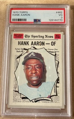 1970 Topps Hank Aaron #462 PSA 3 Foto 1 de 2