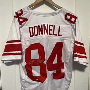 Larry Donnell New York Giants Autographed & Inscribed Football Jersey w/ JSA coa - Picture 1 of 5