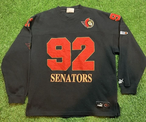 Ottawa Senators PUMA Mens Med NHL Crew Neck Sweater Embroidered Cover