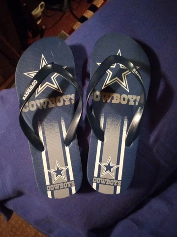 NFL Dallas Cowboys Unisex Gradient Thongs Flip Flops Sandals Football Cover