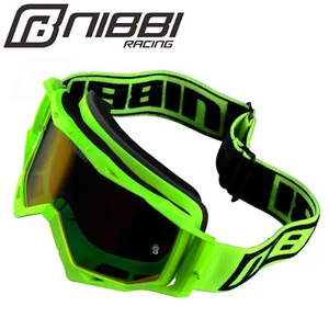 NIBBI Motorcross Race Goggles Offroad ATV UTV BMX MX Quad Eyewear Adult Yellow - Foto 1 di 14