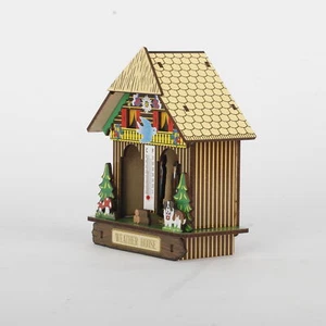 Wetterhaus, Wald Wetter Haus mit Mann und Frau Chalet Barometer Wetterhäuschen - Bild 1 von 13