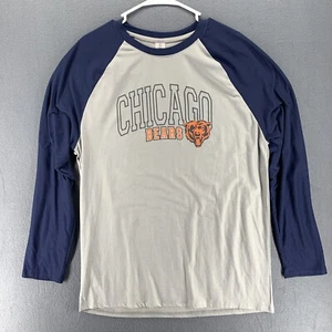 Chicago Bears NFL Blau/Grau Langarm Nacht T-Shirt Herren L Nachtwäsche - Bild 1 von 6
