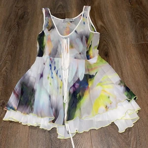 Deca e vous a nous Multicolor Sheer Top Taille 1 - Picture 1 of 6