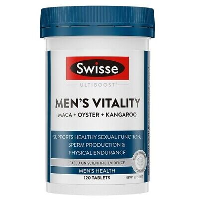 NEW Swisse Men's Vitality 120 Tablets Maca + Oyster + Kangaroo Mens Ultiboost • 22.03€