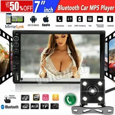 7" Car Stereo Radio 2DIN HD MP5 FM Player Full Touch Screen+Free LED Rear Camera