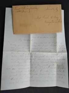 Nuevo Hampshire: East Plainfield 1852 cubierta sin sello, carta, Sra, DPO Sullivan Co - Imagen 1 de 7