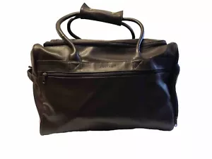 Lagerfeld Duffle Bag PVC Faux Leather Brown Large Unisex 17X13X9 - Picture 1 of 8