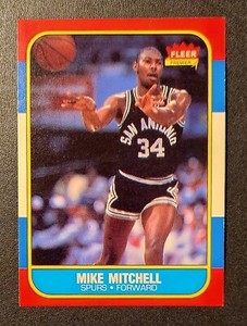 1986 Fleer Basketball - MIKE MITCHELL #74 - San Antonio Spurs