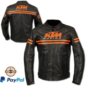 KTM Motorcycle Leather Jacket Motorbike Riding Jacket All Sizes XS to 3XL - Bild 1 von 3