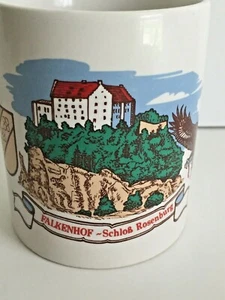Taza de café de cerámica FALKENHOF Schlob Rosenburg Souvenir de 3,75" de alto - Imagen 1 de 7
