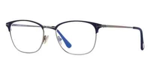 Tom Ford TF5750-B 091 Matte Blue Round Metal Eyeglasses Frame 54-18-145 - Picture 1 of 2