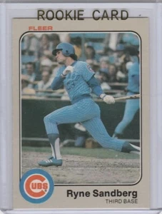 TARJETA DE NOVATO RYNE SANDBERG 1983 Topps DE COLECCIÓN BÉISBOL RC Chicago Cubs ¡HOFER! - Imagen 1 de 2