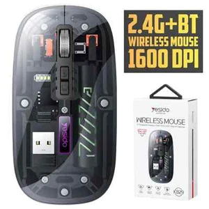 2.4G+BT Wireless Slim USB Rechargeable Mouse Optical Sensor 3DPI Mode PC Laptop - Picture 1 of 6